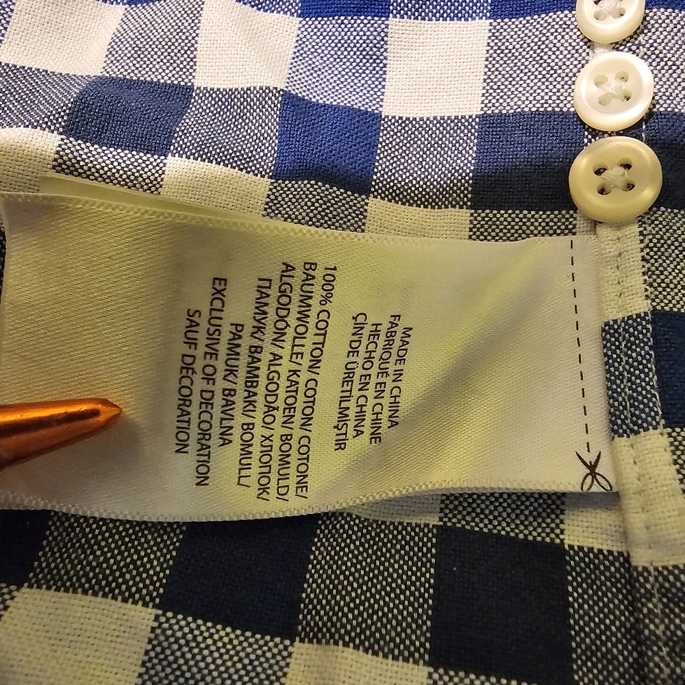 Polo Ralph Lauren Men's XL Gingham Oxford Shirt Blue/White Button Down Pony Logo - Picture 9 of 14